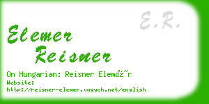 elemer reisner business card